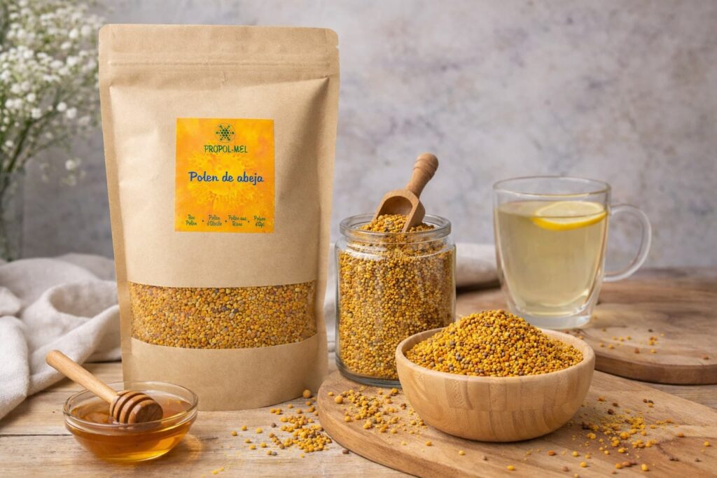 Polen de abeja Propol-Mel en tarros