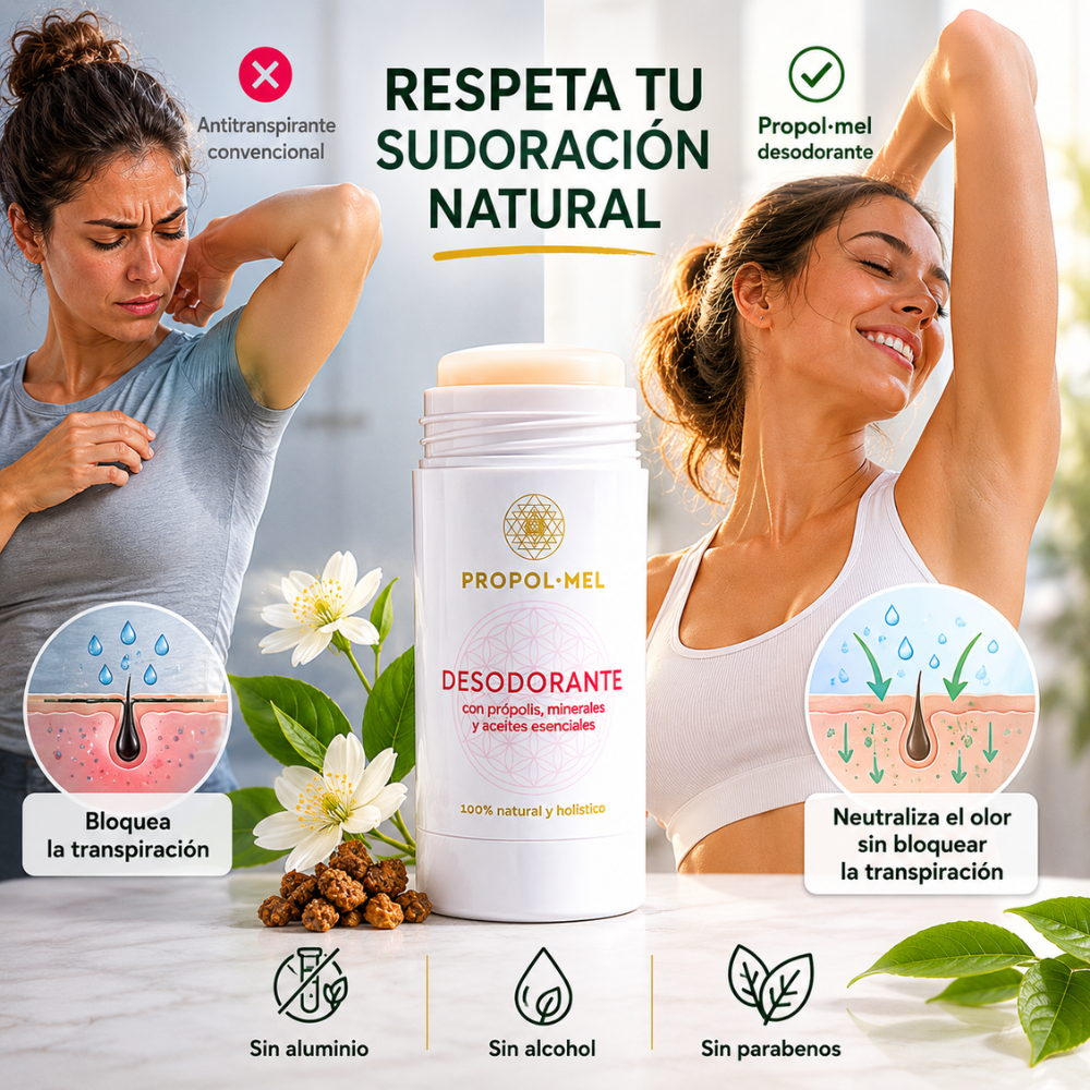 desodorante natural plata propolis larga duración