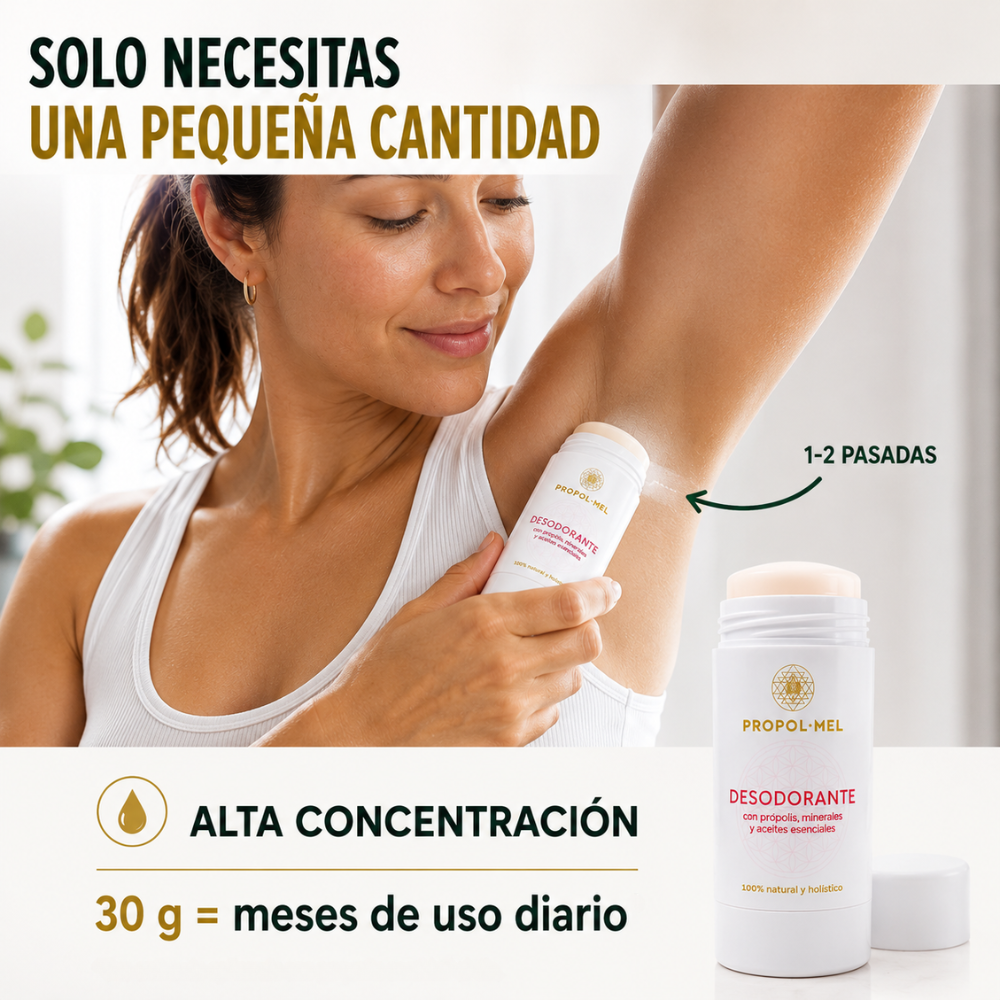 desodorante natural plata propolis larga duración