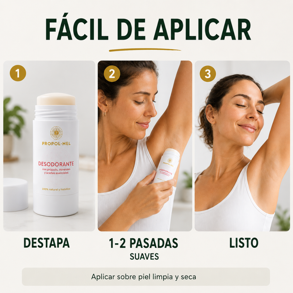 desodorante natural plata propolis larga duración